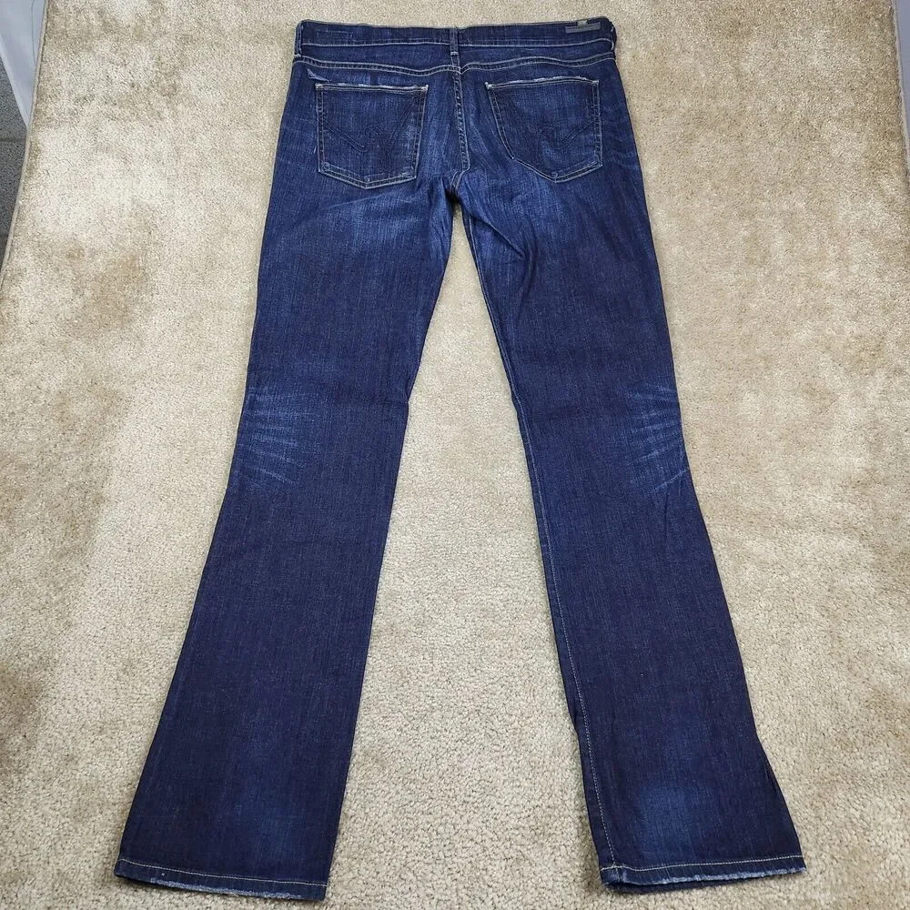 Citizens Of Humanity Dark Blue Straight Leg Jeans - Picture 9 of 15